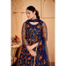 Picture of Georgette & Net Midnight Blue Anarkali Salwar Kameez