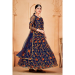 Picture of Georgette & Net Midnight Blue Anarkali Salwar Kameez