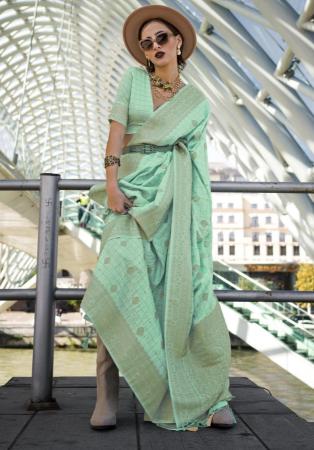 Picture of Shapely Silk Dark Sea Green Saree