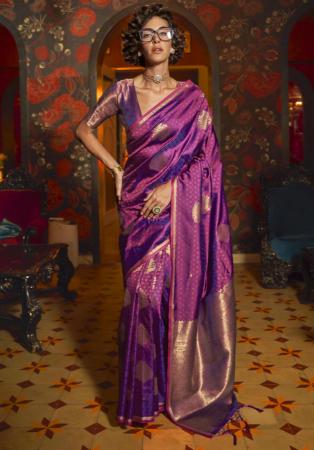 Picture of Bewitching Silk Purple Saree