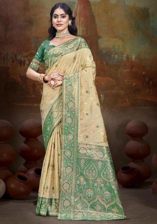 Picture of Comely Silk Tan Saree