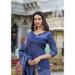 Picture of Well Formed Silk Dark Slate Blue Readymade Salwar Kameez