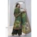 Picture of Crepe Dark Olive Green Straight Cut Salwar Kameez