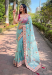 Picture of Gorgeous Net & Silk Cadet Blue Saree