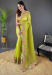 Picture of Sublime Net & Silk Yellow Green Saree