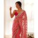 Picture of Fascinating Silk & Organza Brown Saree