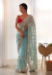 Picture of Comely Silk & Organza Grey Saree