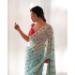 Picture of Comely Silk & Organza Grey Saree