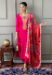 Picture of Rayon & Silk Crimson Readymade Salwar Kameez