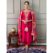 Picture of Rayon & Silk Crimson Readymade Salwar Kameez