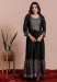 Picture of Magnificent Rayon & Cotton Black Readymade Gown