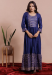 Picture of Rayon & Cotton Midnight Blue Readymade Gown