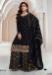 Picture of Graceful Chiffon Black Straight Cut Salwar Kameez