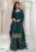 Picture of Chiffon Midnight Blue Straight Cut Salwar Kameez