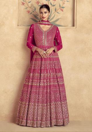 Picture of Taking Georgette Pink Anarkali Salwar Kameez