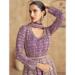 Picture of Resplendent Georgette Plum Anarkali Salwar Kameez